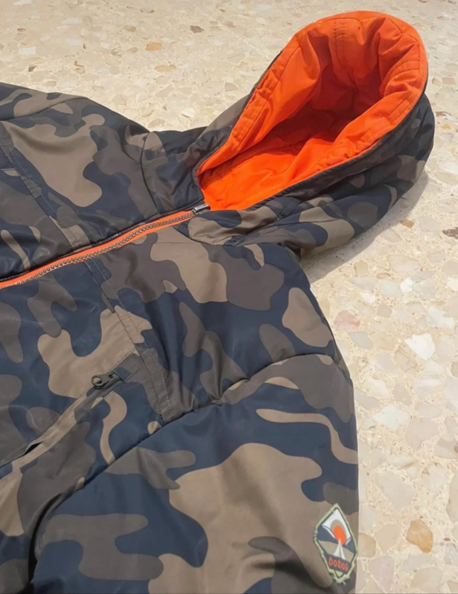 Chaqueta Bóboli reversible niño 10 años naranja/camuflaje – photo 5